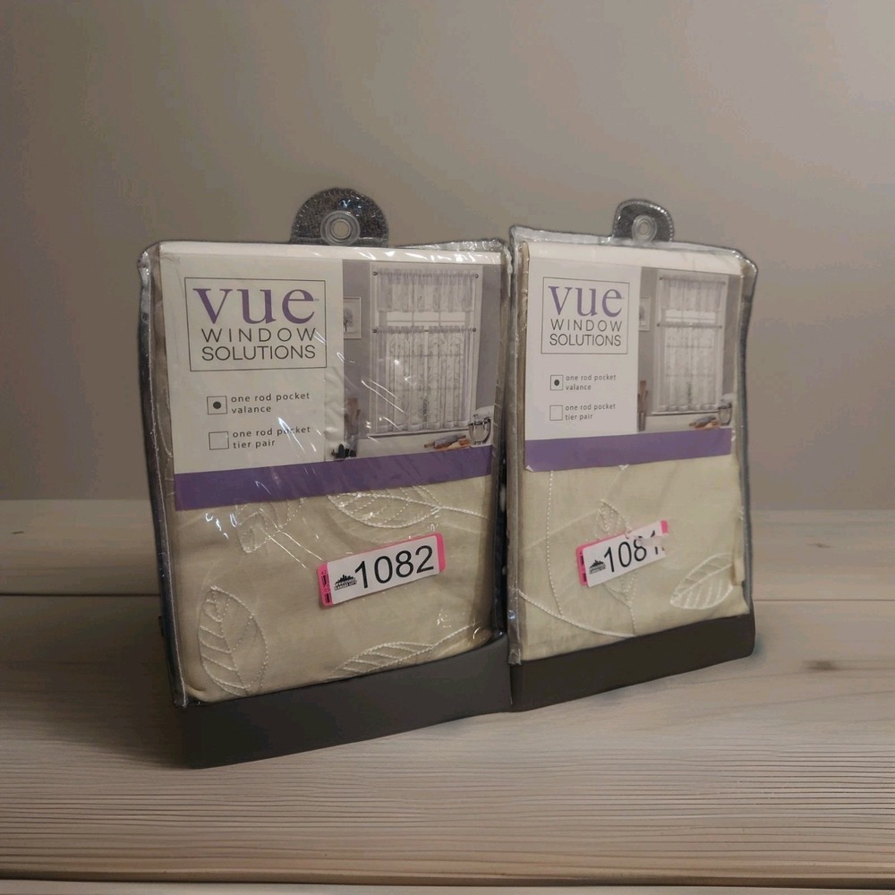 ⚡️VUE Window Solutions One Rod Pocket Valance 52in X 14in Praire Valance Natural